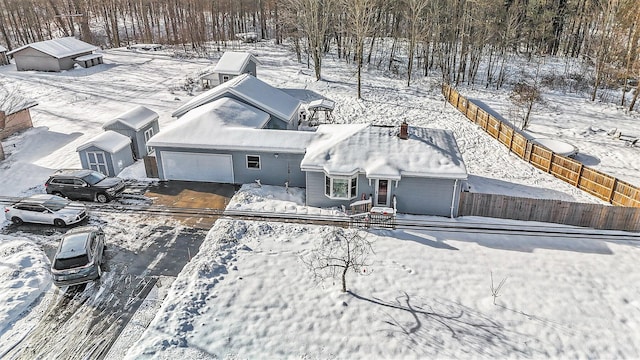 view of snowy aerial view