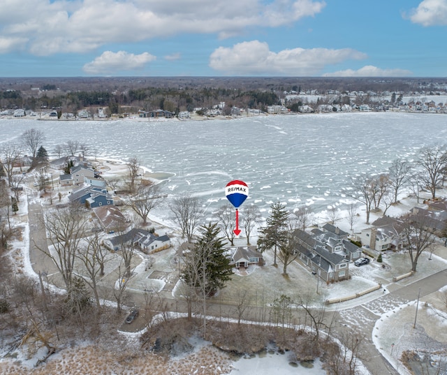 view of snowy aerial view