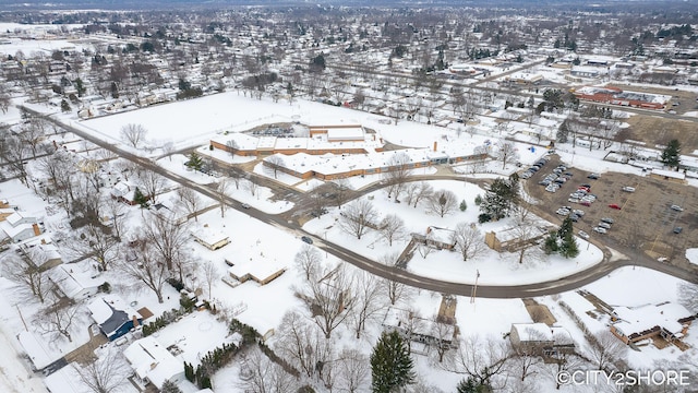 view of snowy aerial view