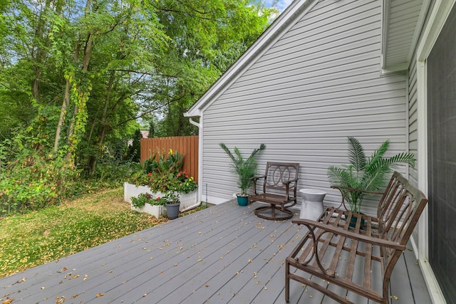 wooden deck with fence