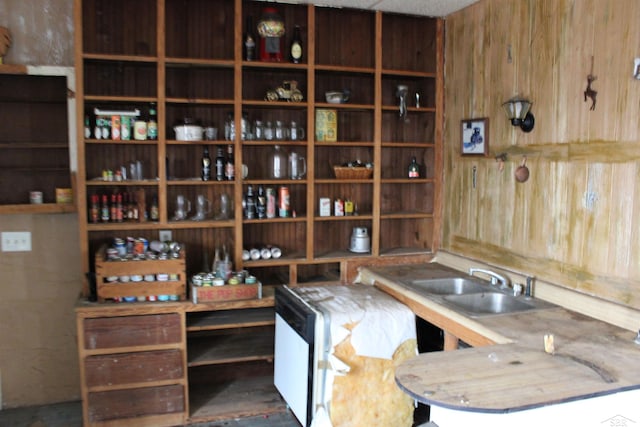 wine room featuring a sink