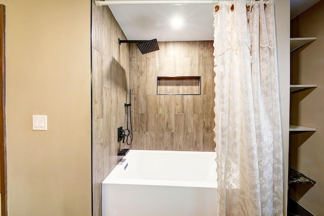 full bathroom featuring shower / tub combo