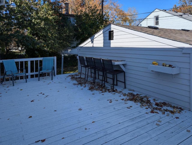 view of wooden deck