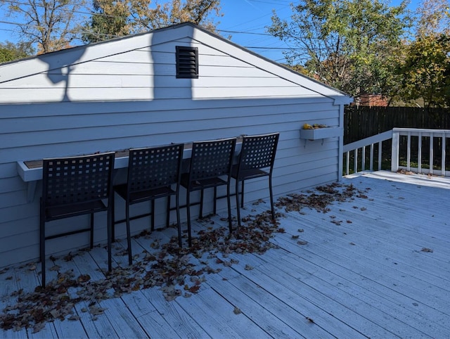 deck with fence