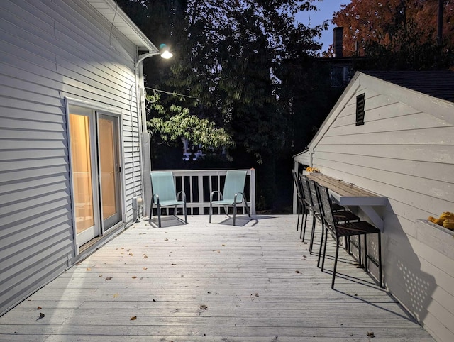 view of wooden deck