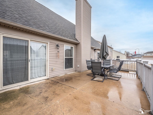 view of patio with outdoor dining space