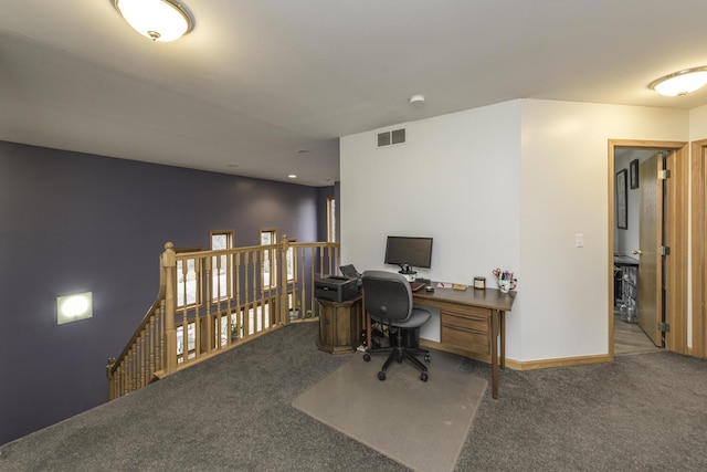 1085 Melrose Ct, Saline, MI 48176 - office featuring carpet floors, visible vents, and baseboards