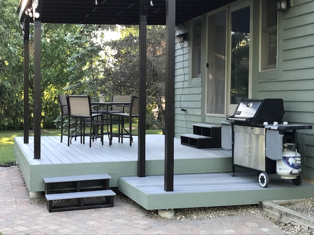 1085 Melrose Ct, Saline, MI 48176 - deck with outdoor dining space