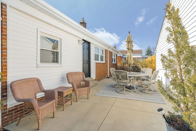 view of patio / terrace with outdoor dining area