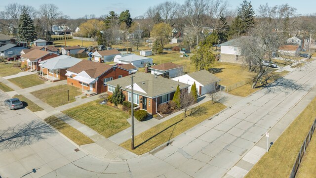 aerial view featuring a residential view