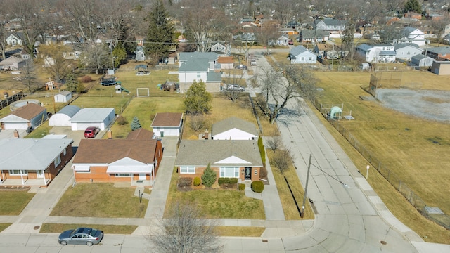 bird's eye view with a residential view