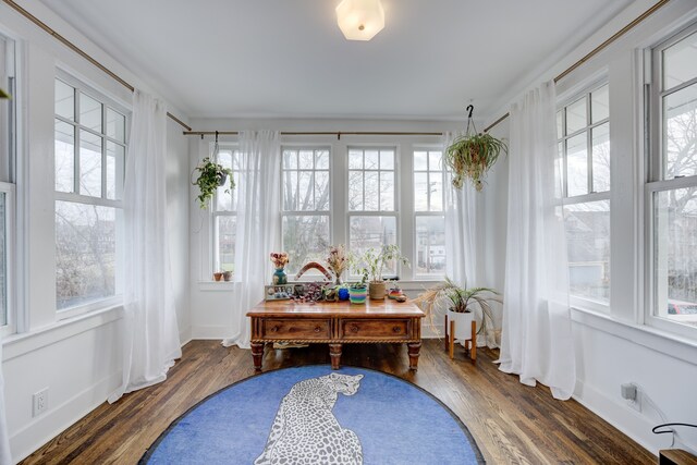 view of sunroom