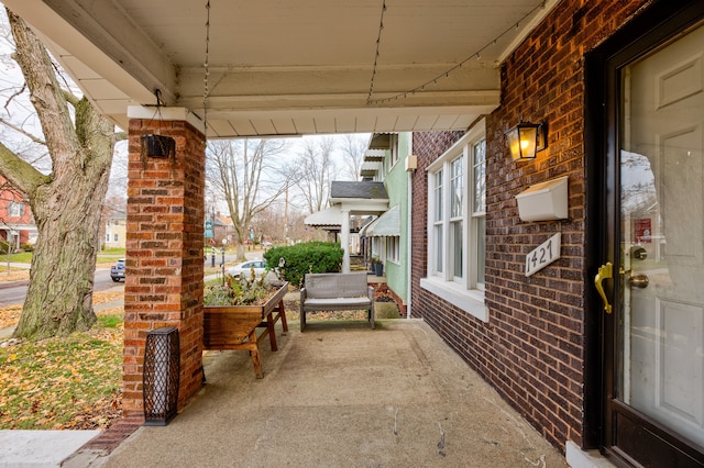 view of patio / terrace featuring covered porch