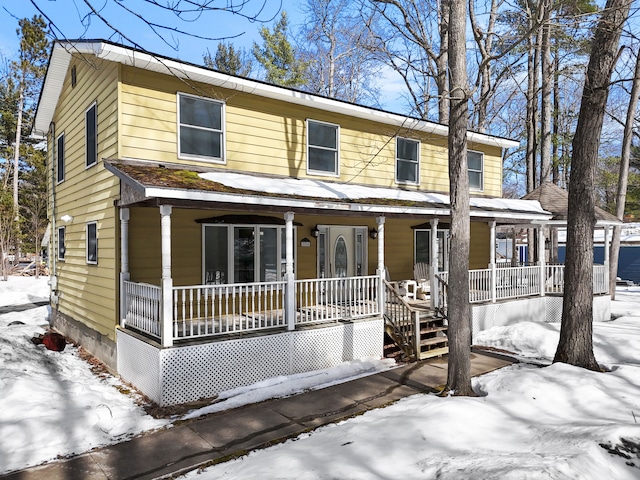 view of front of home with a porch