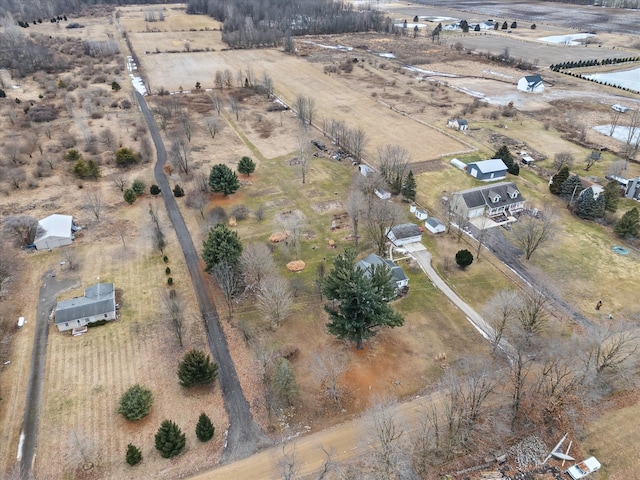 aerial view with a rural view