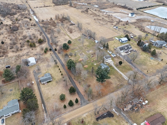 aerial view with a rural view