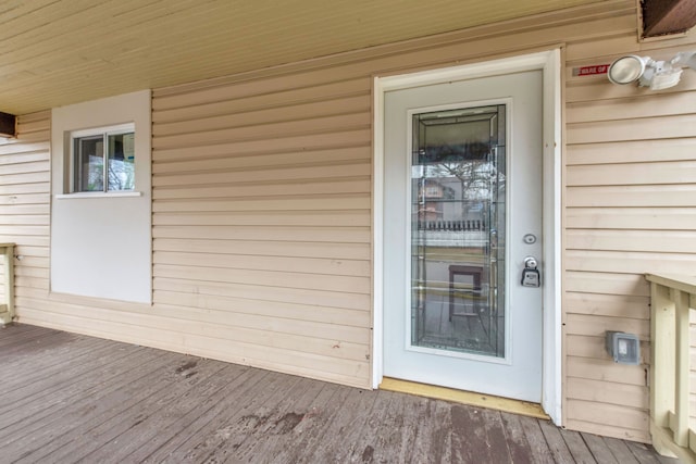 view of doorway to property