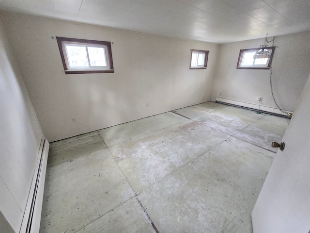 7993 Church Rd, Grosse Ile, MI 48138 - basement with a baseboard heating unit and baseboard heating