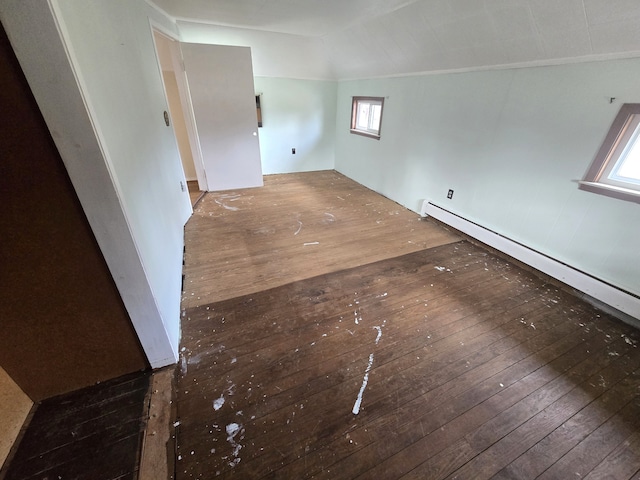 7993 Church Rd, Grosse Ile, MI 48138 - additional living space with a baseboard radiator and hardwood / wood-style flooring