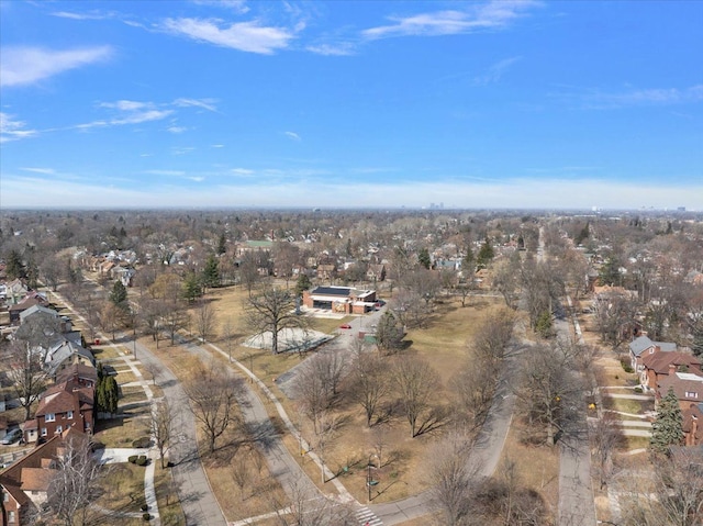 bird's eye view featuring a residential view