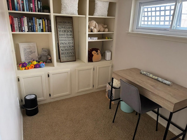 view of carpeted office