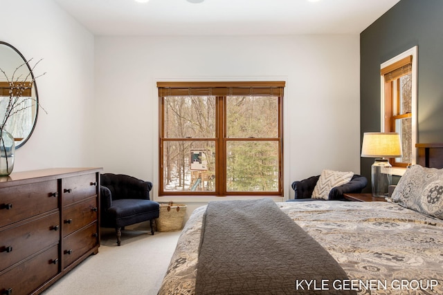 view of carpeted bedroom