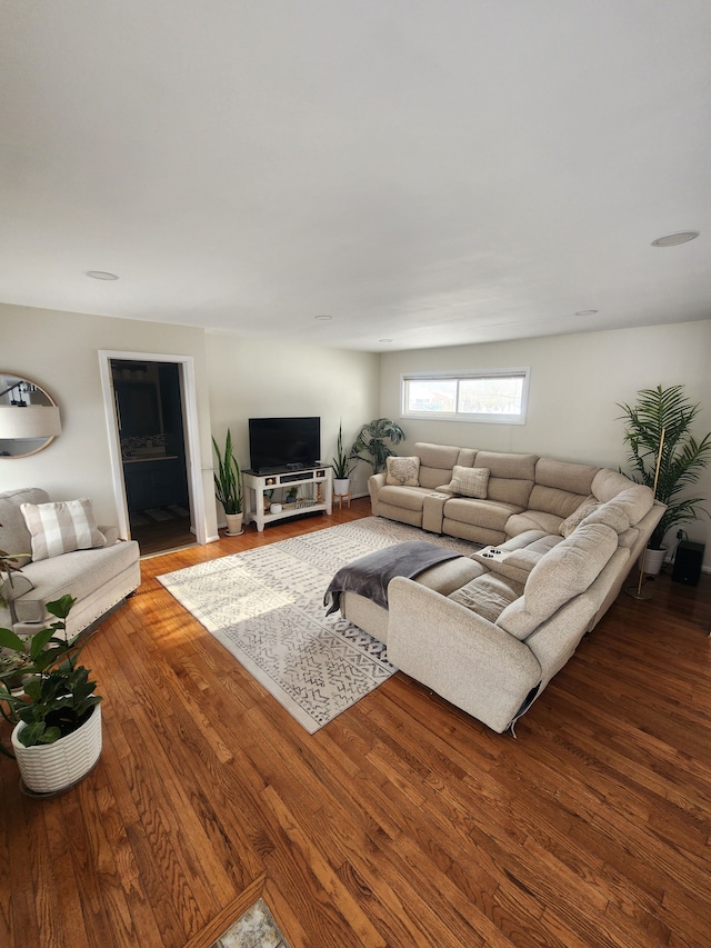 living room featuring wood finished floors