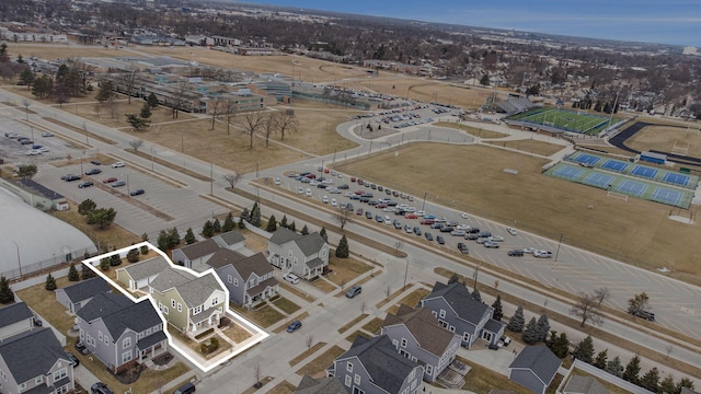 birds eye view of property