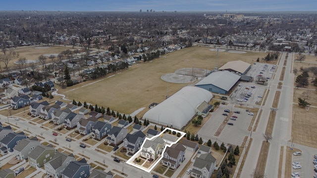 birds eye view of property featuring a residential view