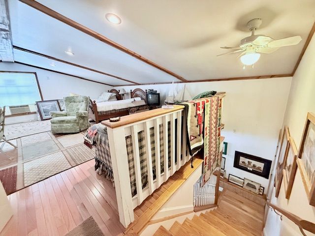 8530 Catherwood Dr, Goodrich, MI 48438 - bedroom featuring hardwood / wood-style floors and ceiling fan