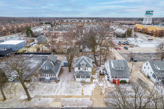 drone / aerial view with a residential view