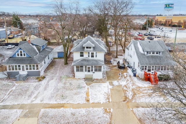 bird's eye view with a residential view