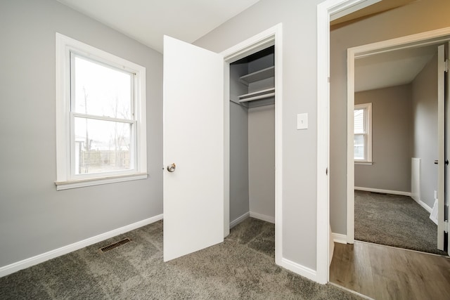 closet featuring visible vents