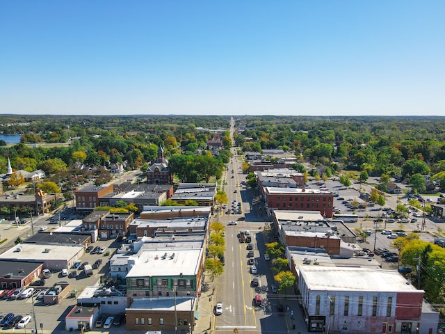 aerial view with a forest view