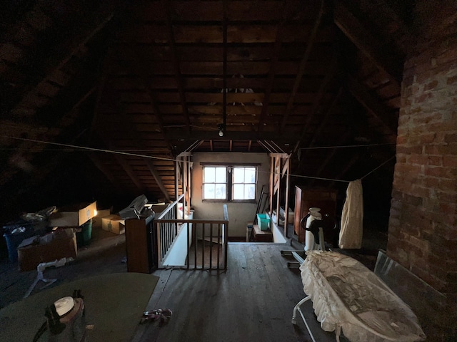 3674 Mount Elliott St, Detroit, MI 48207 - attic featuring an upstairs landing