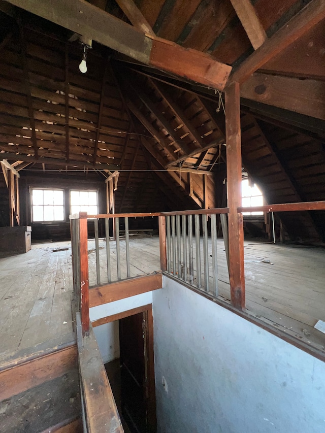 3674 Mount Elliott St, Detroit, MI 48207 - attic featuring an upstairs landing
