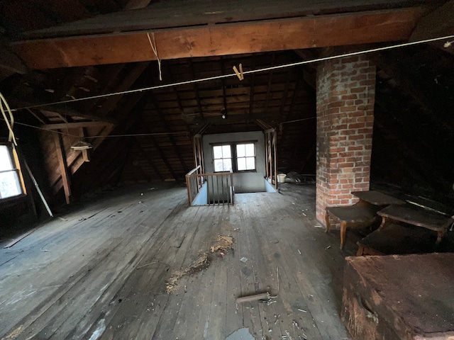 3674 Mount Elliott St, Detroit, MI 48207 - attic featuring an upstairs landing