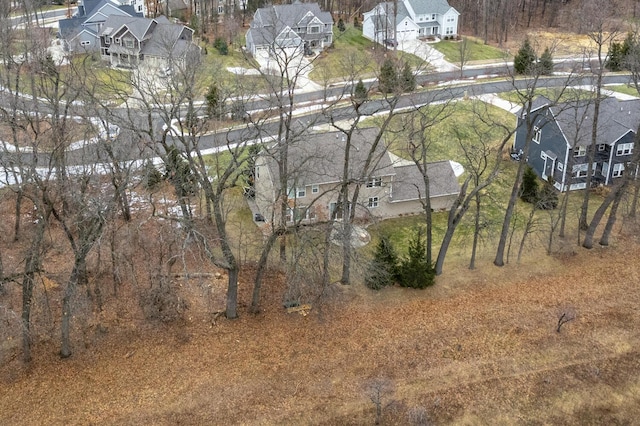 drone / aerial view with a residential view