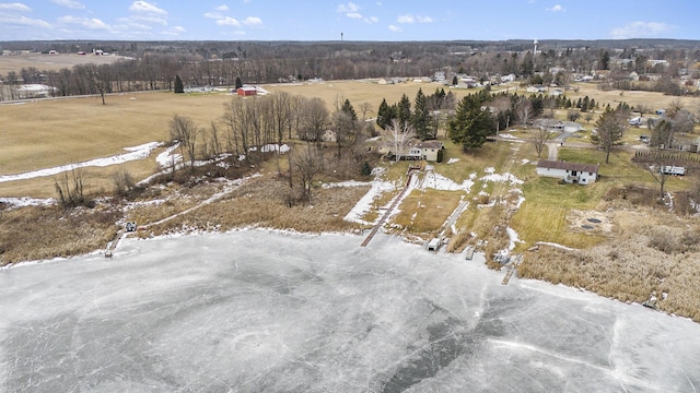 drone / aerial view featuring a rural view