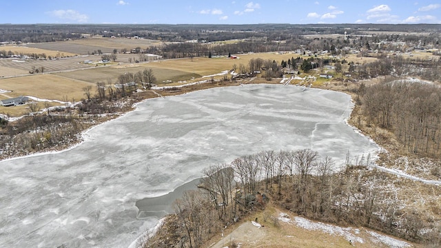 drone / aerial view with a rural view