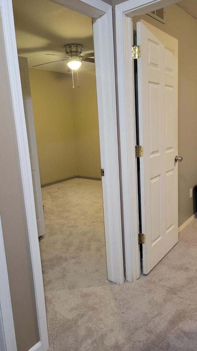 22273 Collette St, Woodhaven, MI 48183 - hall featuring visible vents, baseboards, and carpet