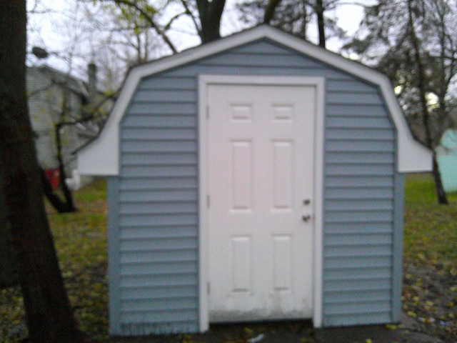 view of shed