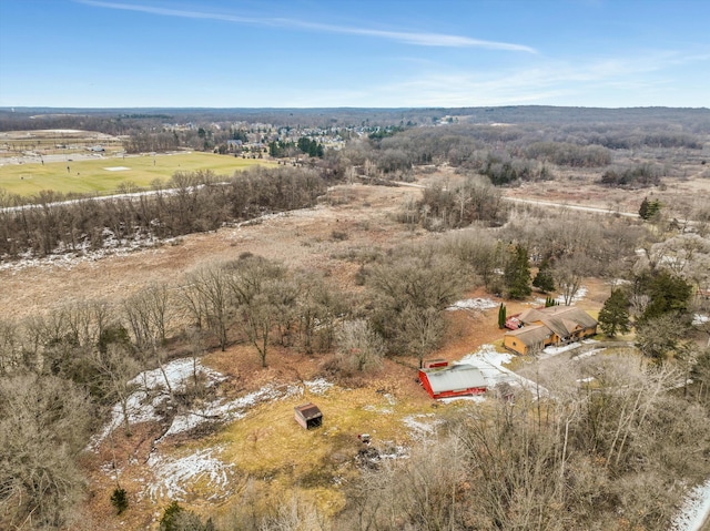 drone / aerial view featuring a rural view