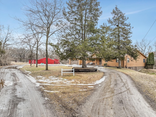 view of front of home featuring driveway