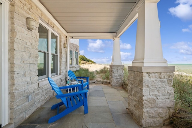 view of patio / terrace featuring covered porch