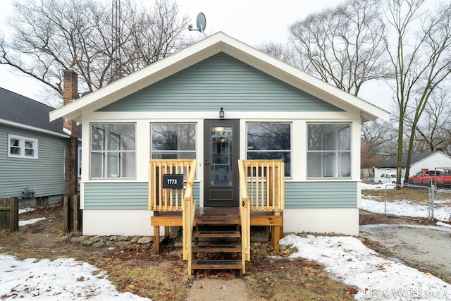 bungalow with a sunroom