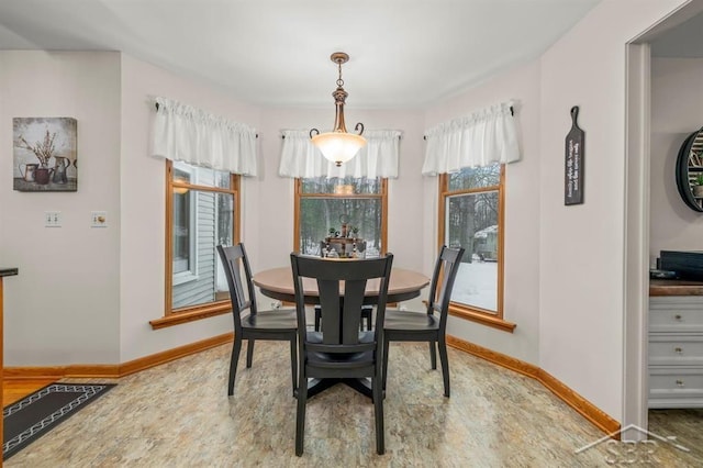 dining area with baseboards