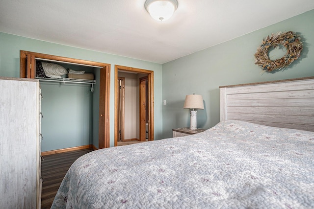 222 Crockett Dr, Quincy, MI 49082 - bedroom with a closet and baseboards