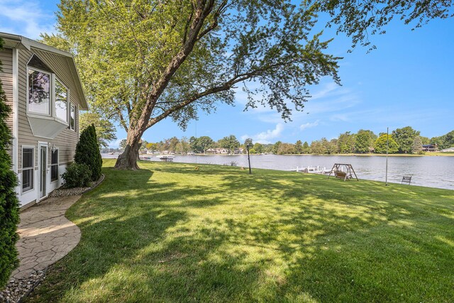 222 Crockett Dr, Quincy, MI 49082 - view of grassy yard with a water view