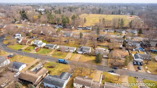 birds eye view of property featuring a residential view